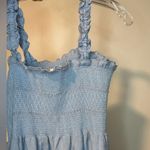 GESTUZ Lazziagz Long Smocked Tiered Fairy Feminine Ruffle Midi Dress Sz 40 Blue Photo 8