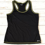 ASICS  Size Medium Women’s Black Tank Top Workout Shirt Size M Green Trim Photo 0