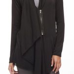 Fabletics Black Andrea Wrap Cardigan Sweater Athleisure Rayon Stretch Loungewear Photo 0