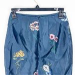 KEEPSAKE THE LABEL Afterglow Blue Floral Embroidered Front Split Skirt, Size XS Photo 4