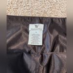 Worthington  Black/Silver Metallic Satin Lace Pleated Whimsigoth Midi Skirt Photo 2