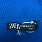 ZARA Blue Sleeveless Rib Knit One Shoulder Cutout Pullover Crop Tank Top Sz XS/S Photo 2