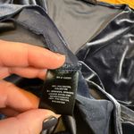 Fraiche by J Womens Small Blue Velvet Long Sleeve Ruffle Shorts Romper Retro Photo 9