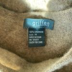 Griffen Soft Cashmere Tan Sweater, Size Medium Brown Photo 2