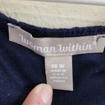 Woman Within Vintage Lace Floral Long Sleeve Maxi A-Line Dress Blue Size 38W Photo 4