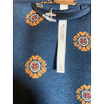 Free People   Alexa Duster  Floral Print V Neck Button Front size Satin size L Photo 2