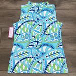 Rezobay Valencia Print Cotton Sleeveless Ruffle Portrait Neck‎ Tank Top Size M Blue Size M Photo 1