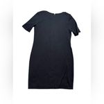 Misook  Eliza Sheath Dress Size L Green Black Knee Length Short Sleeve Photo 3