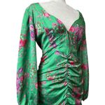 For Love & Lemons  Wyatt Floaral Mini Dress In Kelly Green Small Photo 1