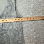 Patagonia  Tank Top Large Blue White Ruched‎ Athletic Nylon Spandex Outdoor Hike Photo 3