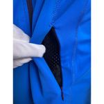 New Moosejaw Women's Large Yoga Jacket Lightweight Bright Blue Logo Zip Coat Photo 4