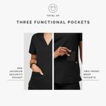 FIGS  Black Short Sleeve Women's Top Photo 1