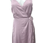 Abercrombie & Fitch  Pink Silk Satin Sleeveless Cami Wrap Midi Dress Size S Photo 0