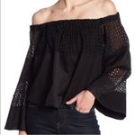 Kendall + Kylie  Off-the-shoulder Eyelet Blouse M Photo 0