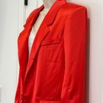 BB Dakota  Steve Madden Smooth Talk Blazer Satin Open Front Red XS New Oversized Photo 7