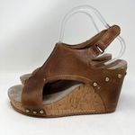 Antelope Hi Brush 724 Slingback Brown Leather Wedge Sandals H724 EU 40 9-9.5 Photo 2