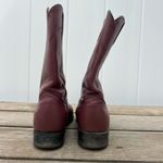 Vintage 80s Acme Boots Burgundy Roper Pull On Cowgirl Boots 7 1/2M Red Size 7.5 Photo 4