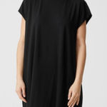 Eileen Fisher  Boxy Cap Sleeve Shift Mini Dress Black Photo 0