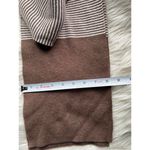Brown and Beige Striped Knit Scarf Photo 5