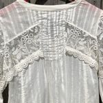 Anthropologie Feather Bone White Lace Long Sleeve Peasant Dress XS Photo 6