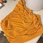 SheIn Gold One Shoulder Crop Top Photo 2