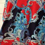 DazzleUp Tunic Top Swim Cover Up Paisley Patriotic‎ Print Beach Vacation Resort Red Photo 2