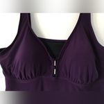 Aqua Green  swimwear purple tankini top padded women plus size 22W Photo 2
