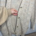 New York & Company Cardigan with Buttons and Pockets (Large) Tan Photo 3