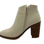 MIA GIRL Womens Ankle Boots Size 8.5M Ivory Dusky Python Look Side Zipper New Photo 14