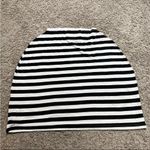Milk Snob Striped Nursing Or Car Seat Cover White‎ Black Photo 1