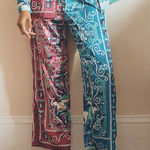 Anthropologie By | Silky Printed Pajama Pants, Size XXS Photo 0