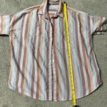 Madewell Oversized Boxy Button Up Striped Flannel Short Sleeve Top Women's XXS Photo 5