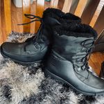Totes Cathy waterproof all weather faux fur lined lace up rain/snow winter boots Black Size 11 Photo 3