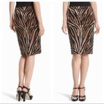 White House | Black Market WHBM Tiger Print Pencil Skirt Size 4 Photo 1