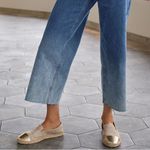 Talbots Like New Izzy Linen / Leather Espadrille Flats Tan Gold Size 6.5 Photo 7