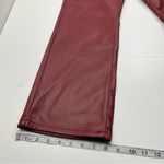 Judy Blue  Burgundy Red Faux Leather Tummy Control Straight Leg Pant 7 / 28 NEW Photo 13