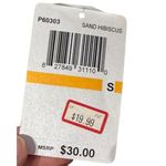 Pappagallo Women Top Tropical 3/4 Tie Sleeve Sand Hibiscus V Photo 5