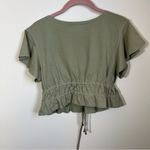 Princess Polly ✨  Green Tie Front Crop Top 4 Photo 9