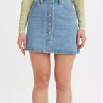 Levi's  Women's Notch Mini A-Line Skirt - Light Indigo Stonewash Photo 0