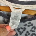 Lucky Brand  Gray Animal Print Pajama Shirt Photo 3