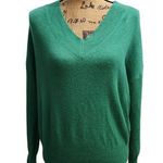Philosophy Green V-Neck Sweater Classic Soft Knit Long Sleeve Pullover Size S Photo 0