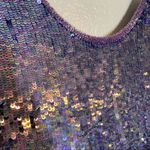 Vintage Naeem khan riazee Dress sequin New Years purple silver Small Photo 2