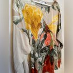 Chico's Women’s Satin Garden Long Sleeve Tee Size 3 XL Beige Floral Scoop Neck Photo 5
