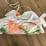 Raisin's | Palm Leaf Flounce Bandeau Swim Top sz M Photo 3