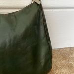 Hobo international dark Green Leather roomy Shoulder Bag w/flaws stains Photo 2