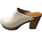 Seychelles  8 Women's Go All Out Clog, Ivory/White Block Heel Platform Stubbed Photo 2