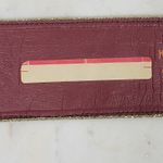 VTG Yves Saint Laurent Suede Belt 75/30 Burgundy Red Bakelite Buckle Gold Trim Photo 6