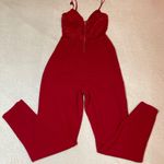 J for Justify  Red Laced Jumpsuit Photo 1
