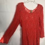 BKE  Orange Lace Scoop Neck Top Size S Workwear Casual Photo 4