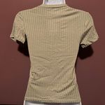 SheIn New Light Green Ribbed Soft Bodycon Top Size Petite Medium Photo 3